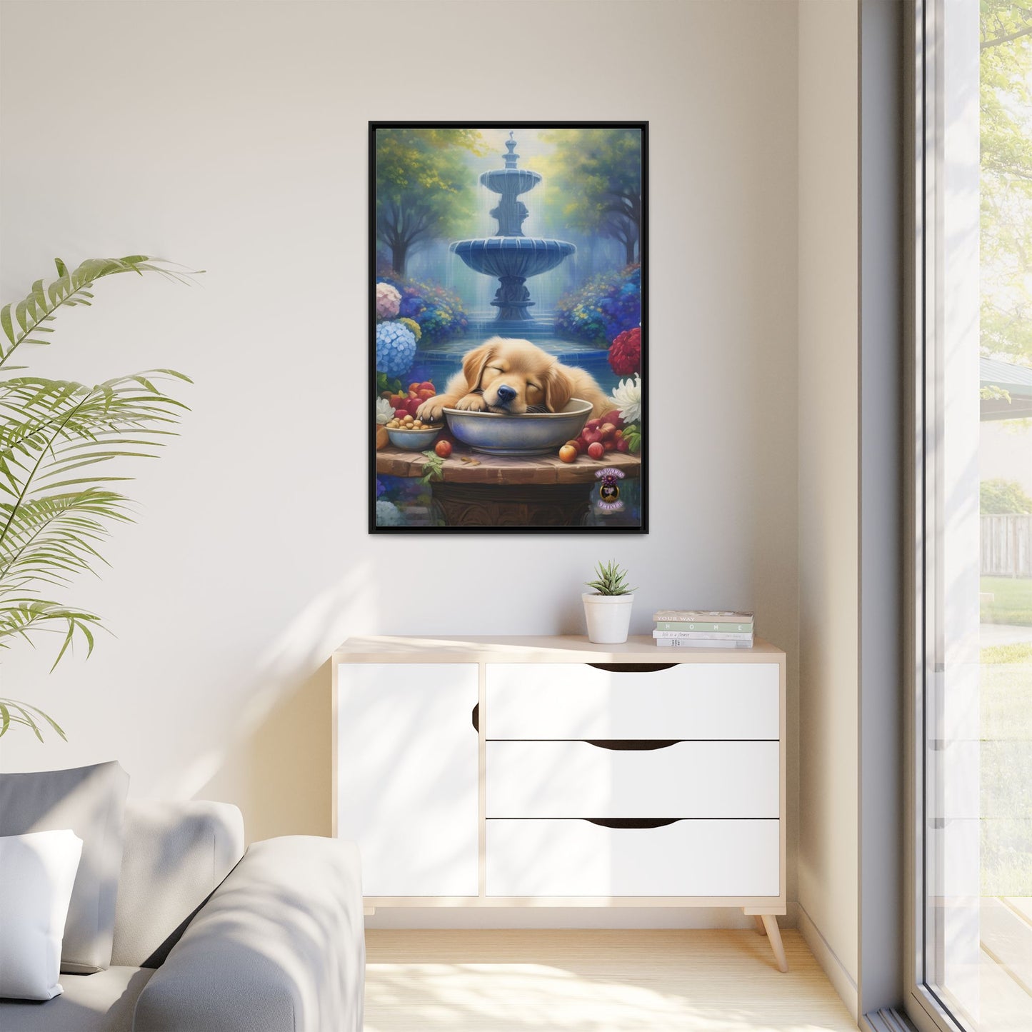 Golden Bliss: A Peaceful End to a Playful Day with Our Charming Golden Retriever Puppy