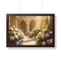 European Cathedral Courtyard Hydrangeas Magnolias Golden Sunlight