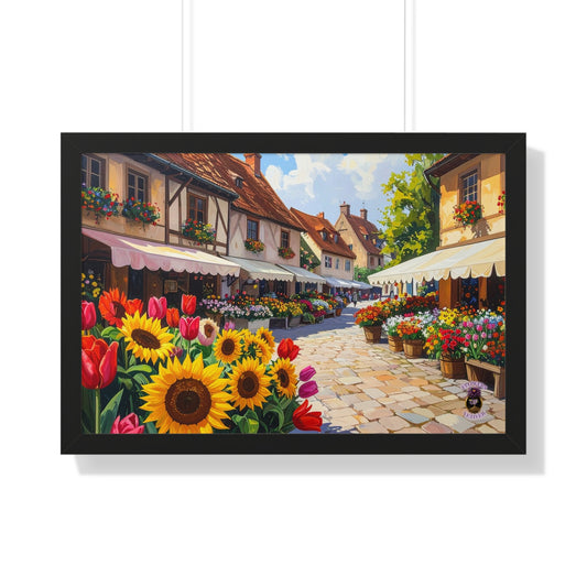 Renaissance Village Market Square with Tulips and Sunflowers 2