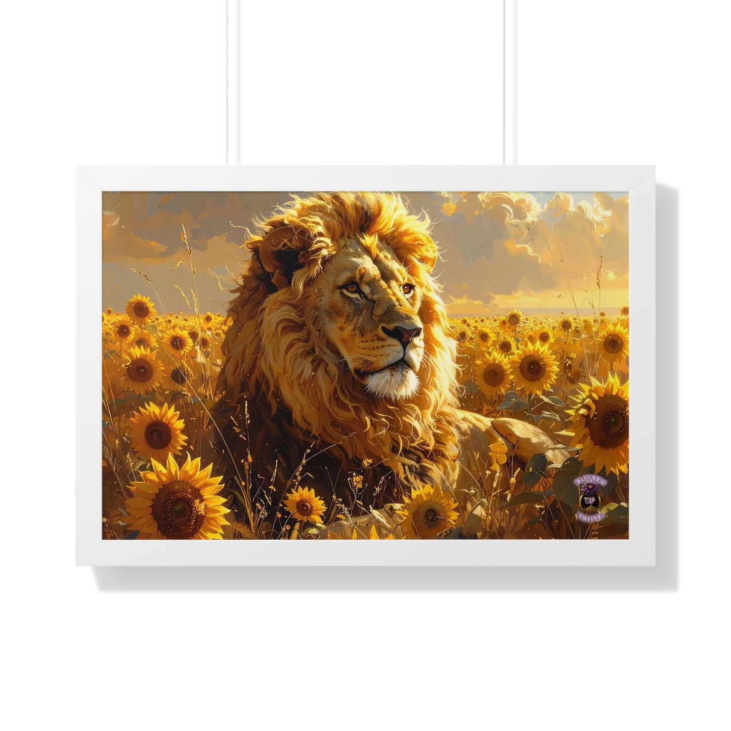 Sunflower Majesty – Renaissance Lion in Golden Bloom