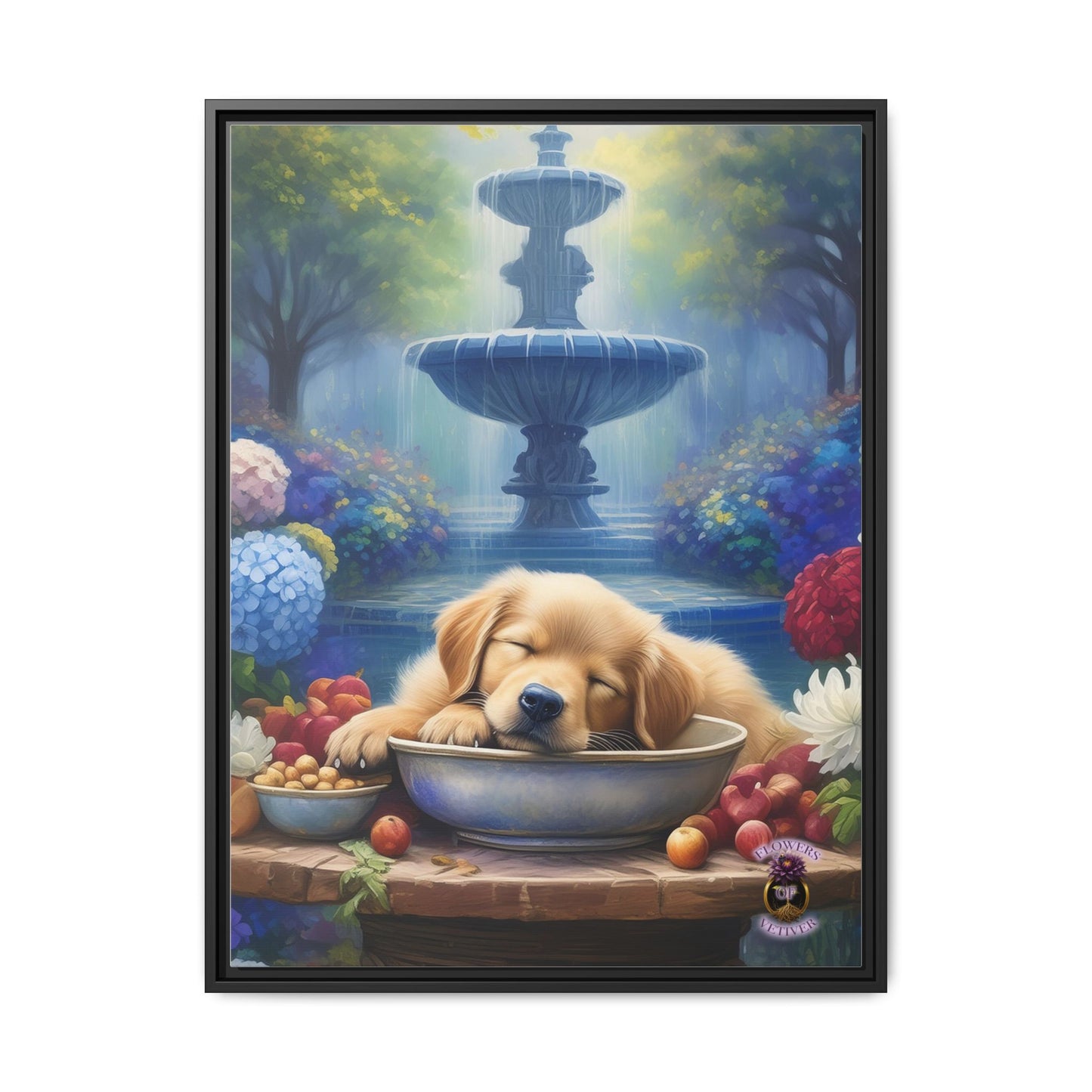 Golden Bliss: A Peaceful End to a Playful Day with Our Charming Golden Retriever Puppy