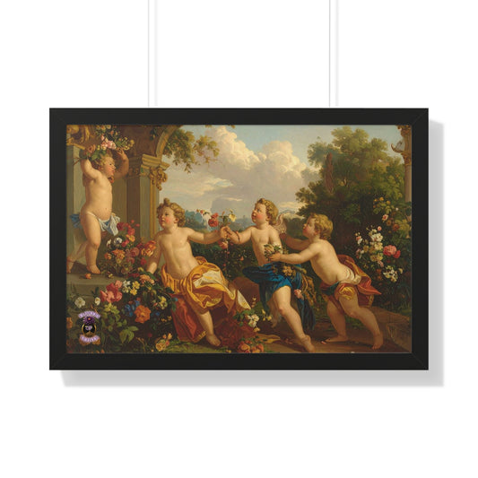 Playful Cherubs in the Garden