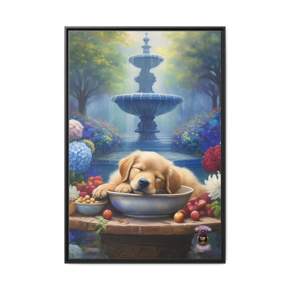 Golden Bliss: A Peaceful End to a Playful Day with Our Charming Golden Retriever Puppy
