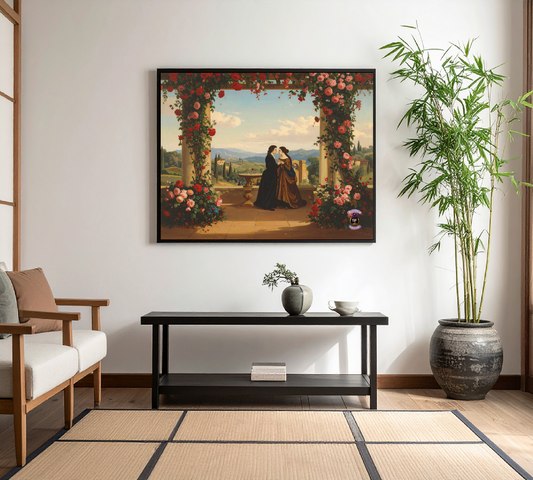 Eternal Summer in Tuscany – Renaissance Lovers Framed Wall Art 2