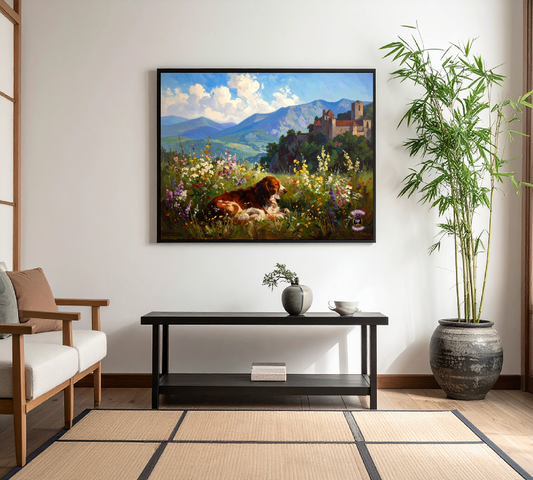 Renaissance Hunting Dog in Summer Meadow 2
