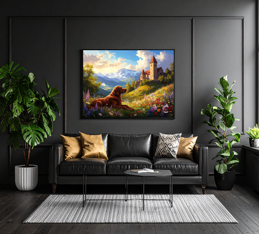 Renaissance Hunting Dog in Summer Meadow