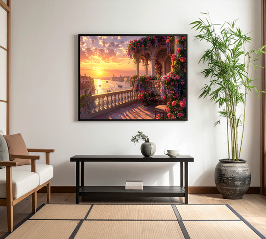 Venetian Palace Balcony Sunset