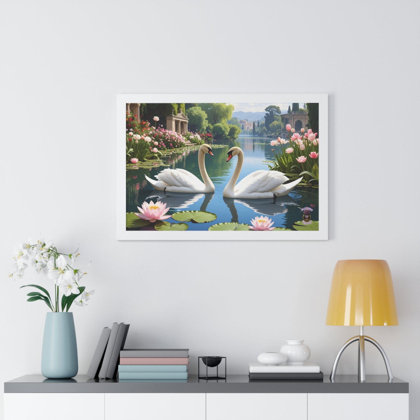 Garden Swans