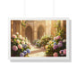 European Cathedral Courtyard Hydrangeas Magnolias Golden Sunlight