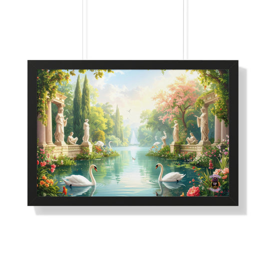 Gardens and Swans Serenity Scene