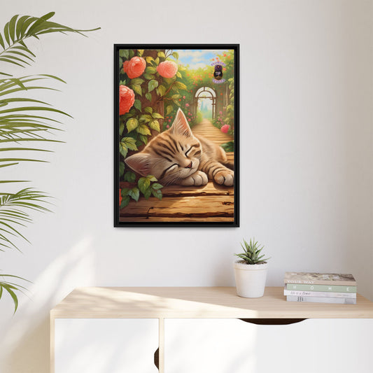 Sleeping Kitty in a Peony Garden 2