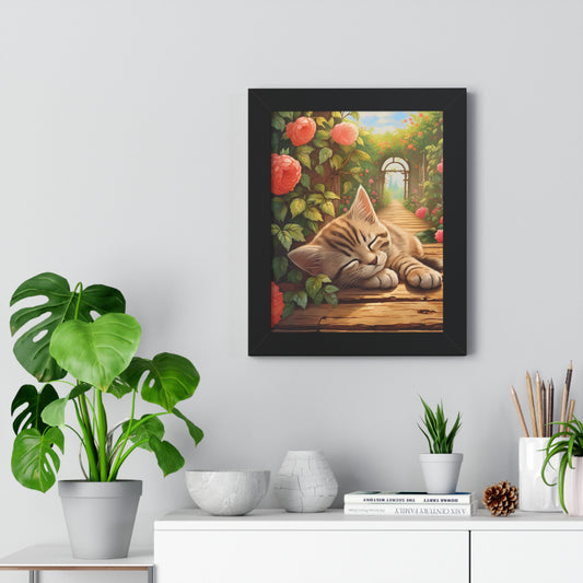 Sleeping Kitty in a Peony Garden 2