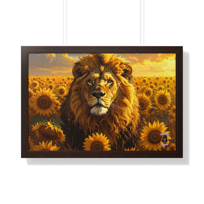Sunflower Majesty – Renaissance Lion in Golden Bloom 2