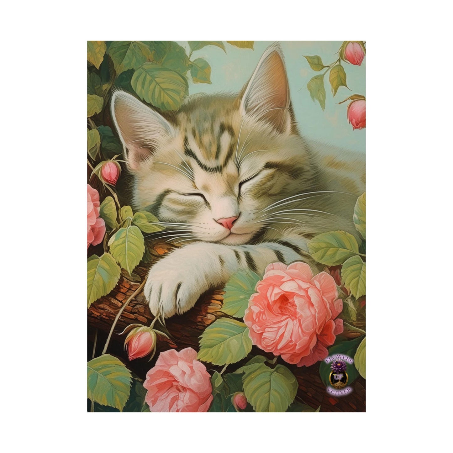Peony Kitty in a Tree