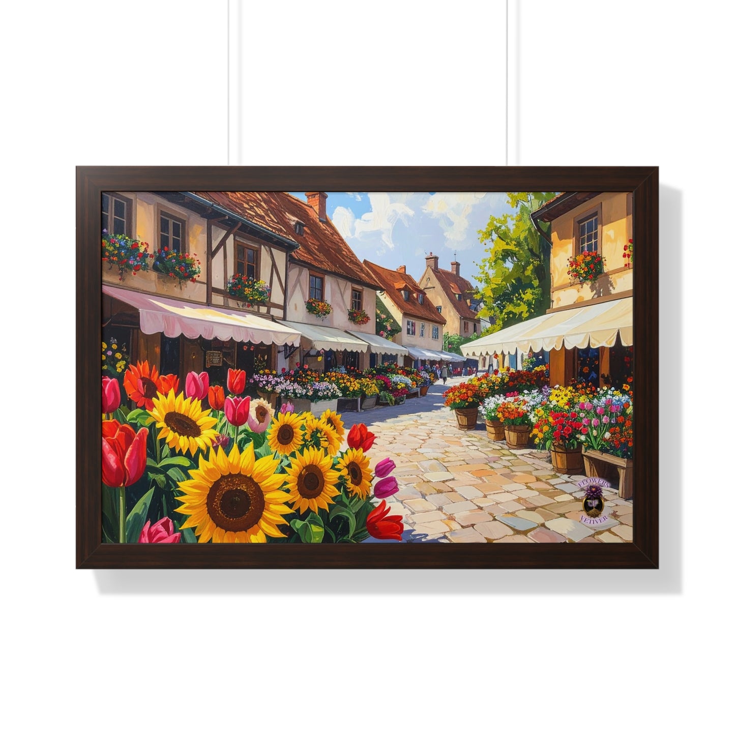Renaissance Village Market Square with Tulips and Sunflowers 2