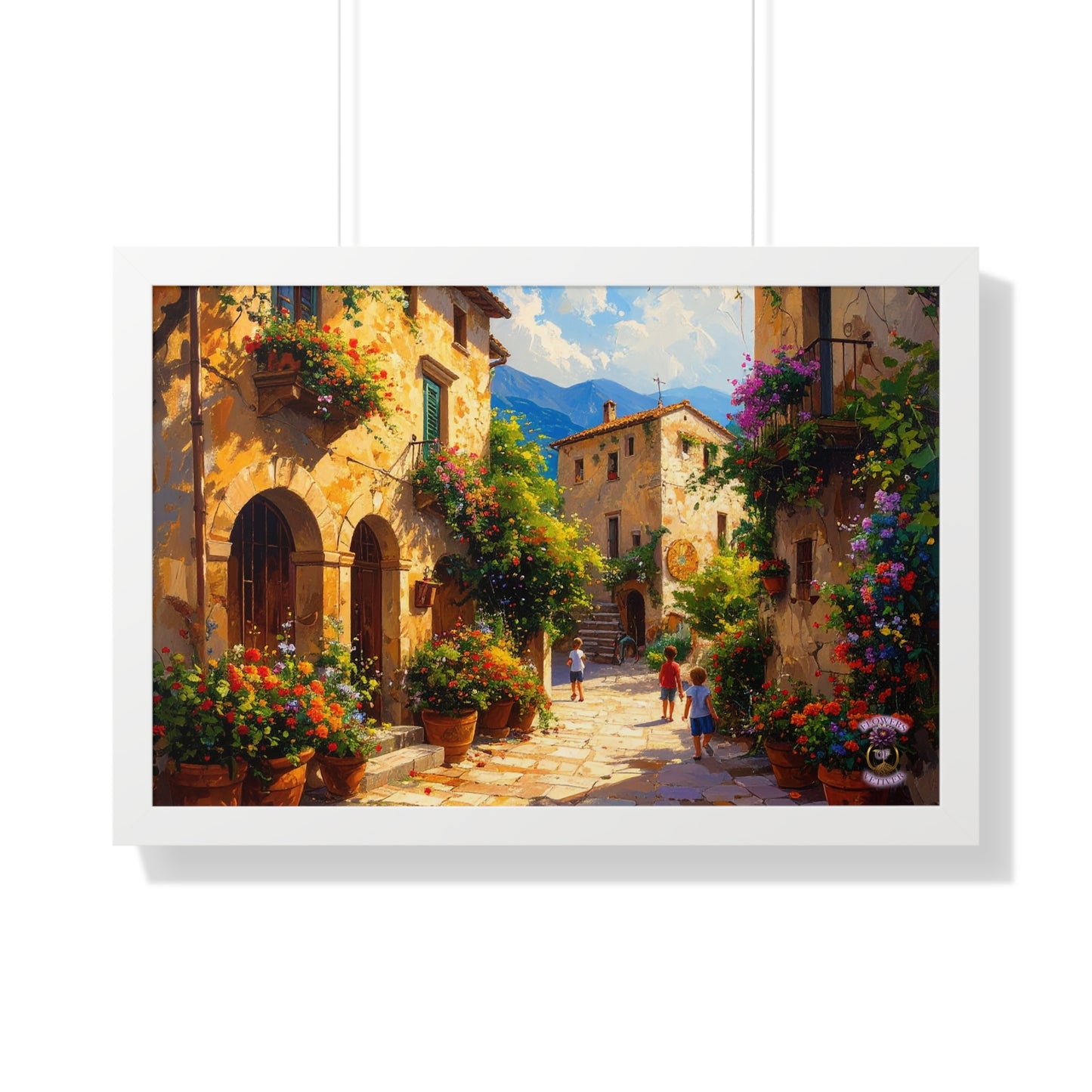 Sunlit Italian Coastal Village in Summer