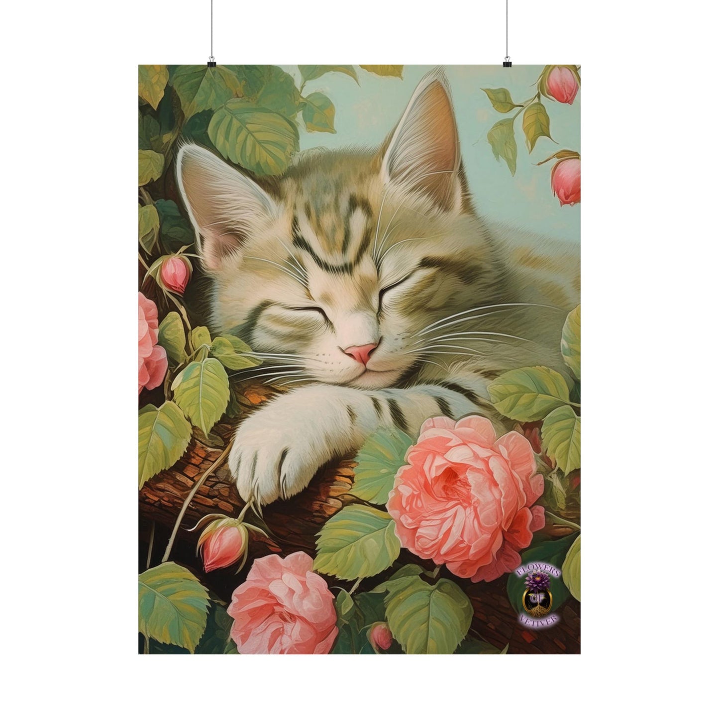 Peony Kitty in a Tree