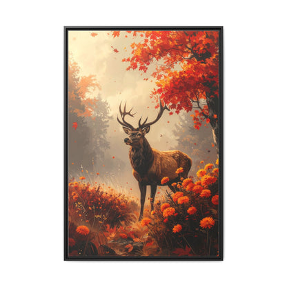 Reindeer in Autumn Forest
