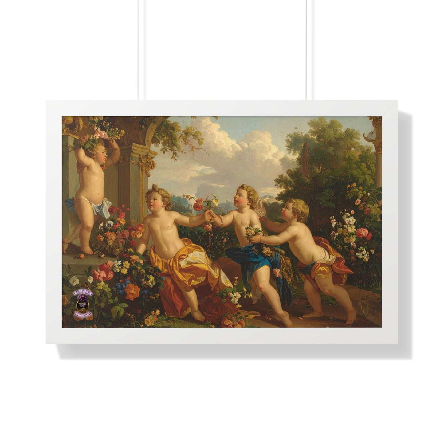 Playful Cherubs in the Garden