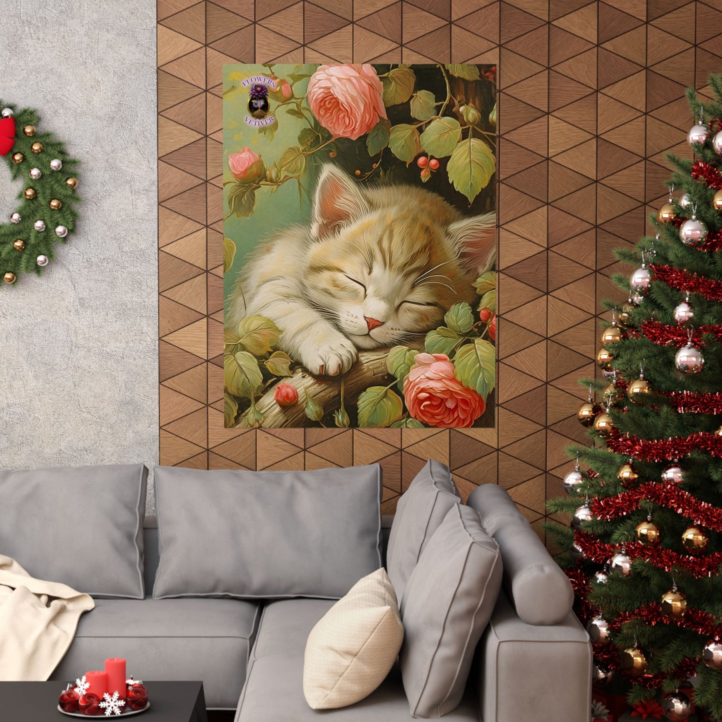 Peony Kitty in a Tree 2