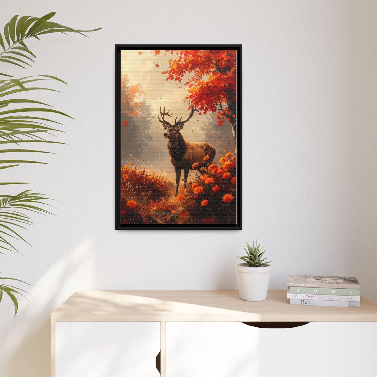 Reindeer in Autumn Forest