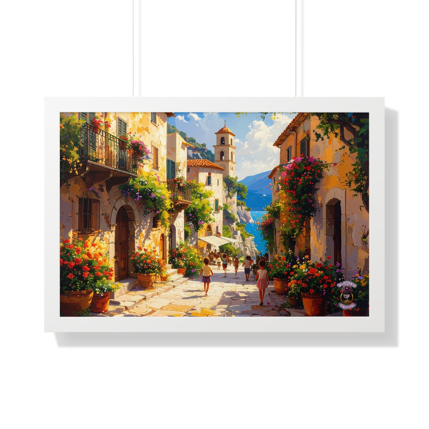 Sunlit Italian Coastal Village in Summer 2