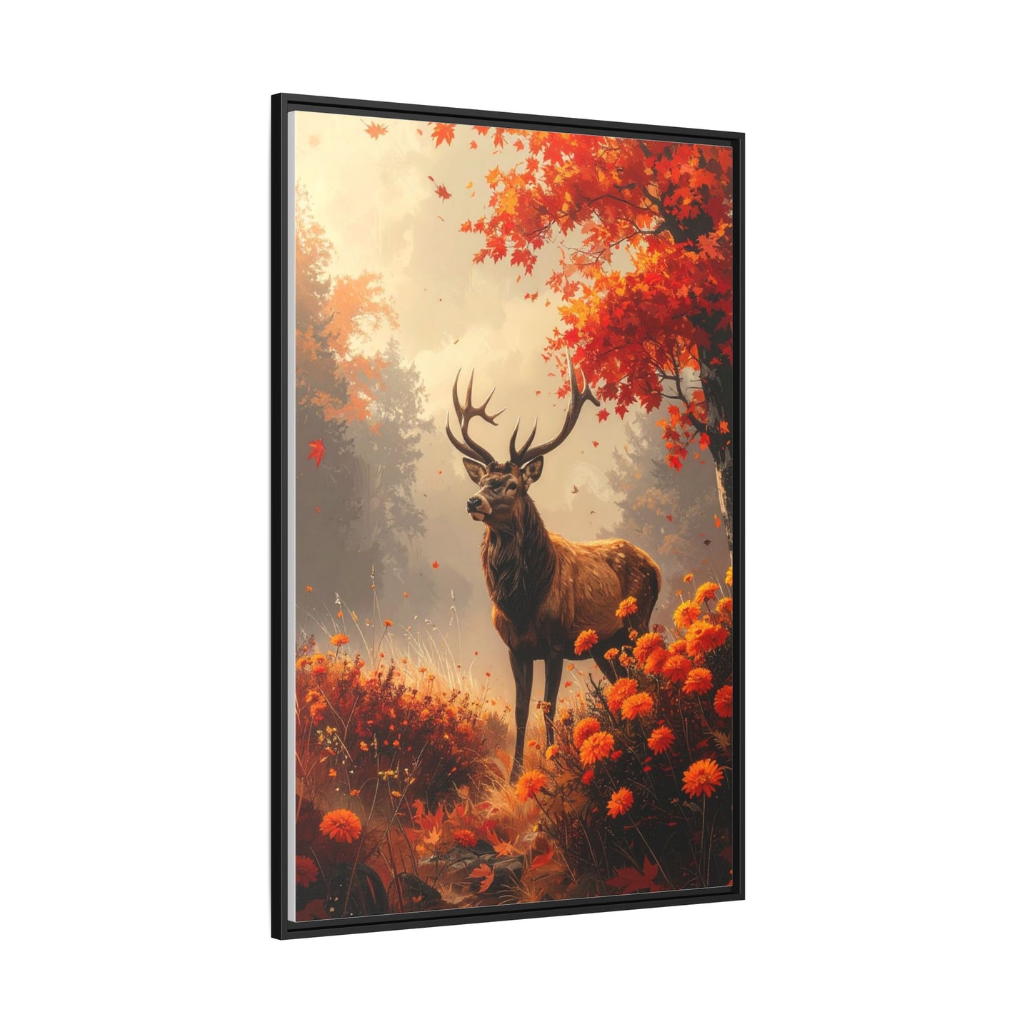 Reindeer in Autumn Forest