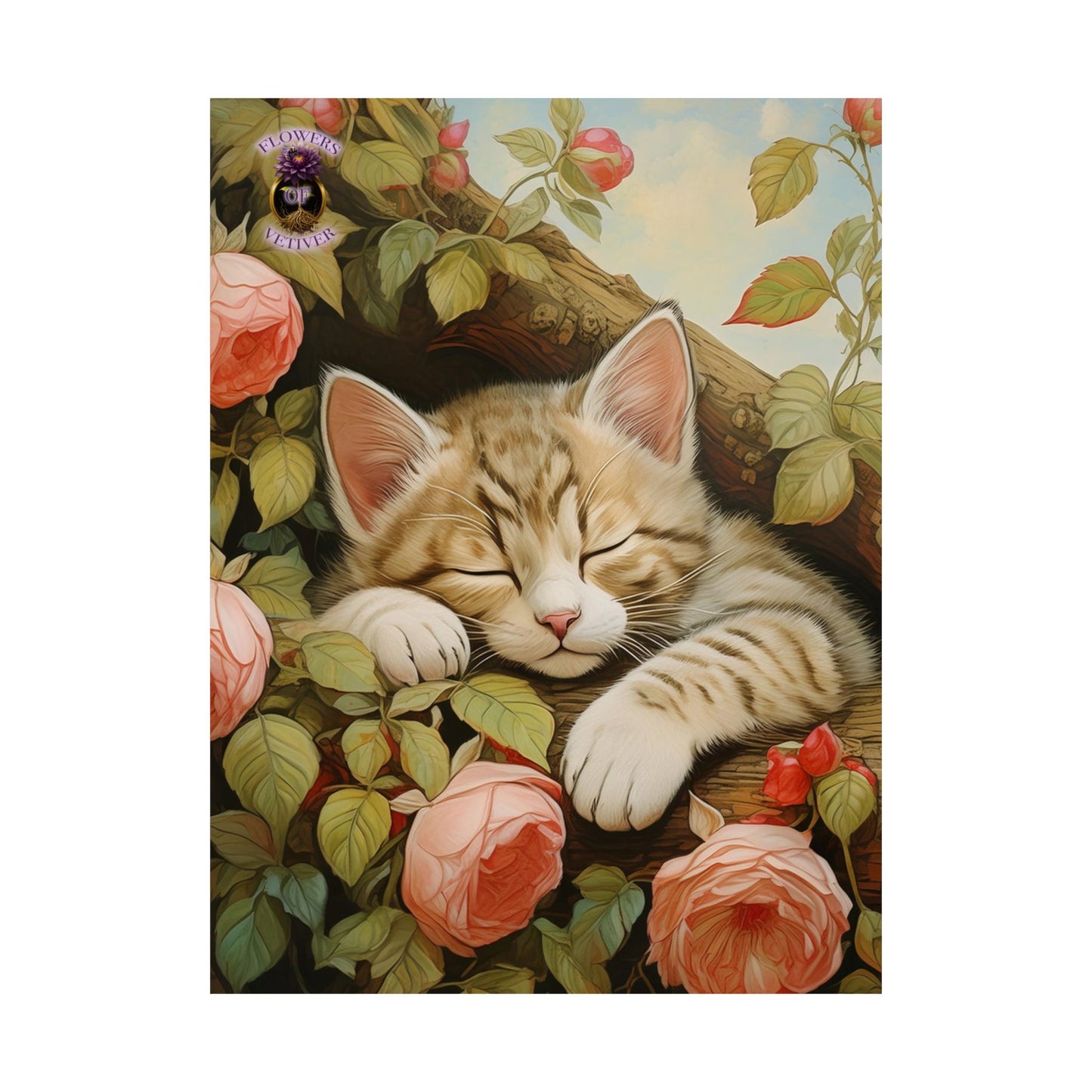 Peony Kitty in a Tree 3
