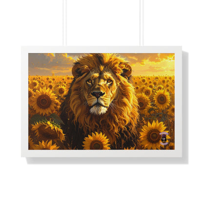Sunflower Majesty – Renaissance Lion in Golden Bloom 2