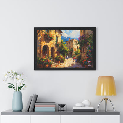 Sunlit Italian Coastal Village in Summer