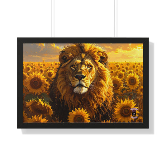 Sunflower Majesty – Renaissance Lion in Golden Bloom 2