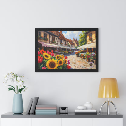 Renaissance Village Market Square with Tulips and Sunflowers 2