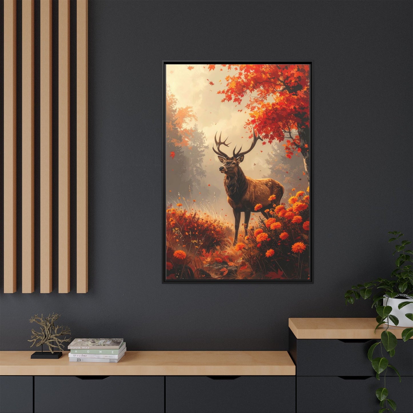 Reindeer in Autumn Forest