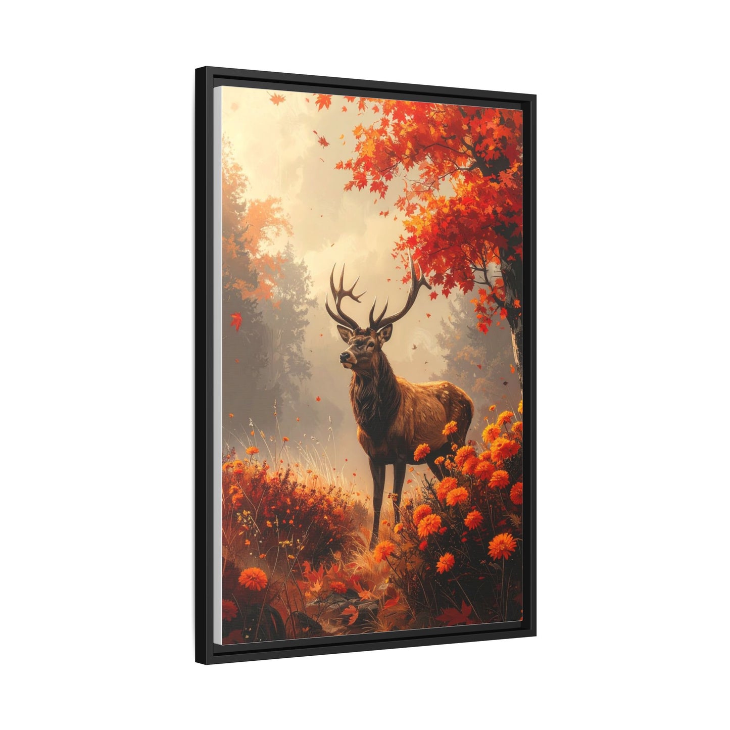 Reindeer in Autumn Forest