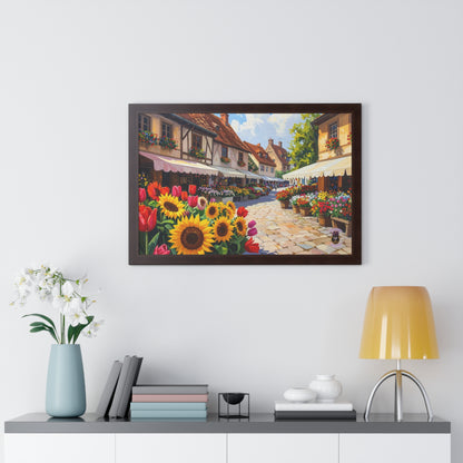 Renaissance Village Market Square with Tulips and Sunflowers 2