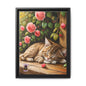 Sleeping Kitty in a Peony Garden