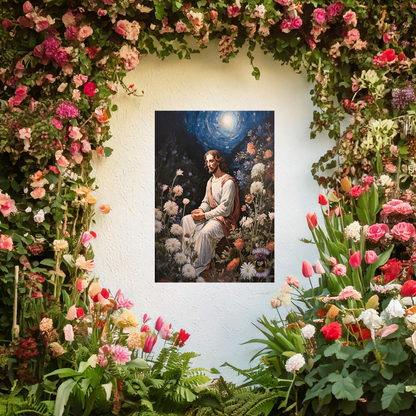 Jesus in the Night Garden – A Captivating Poster for All