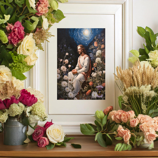 Jesus in the Night Garden – A Captivating Poster for All
