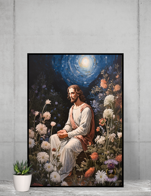 Jesus in the Night Garden – A Captivating Poster for All