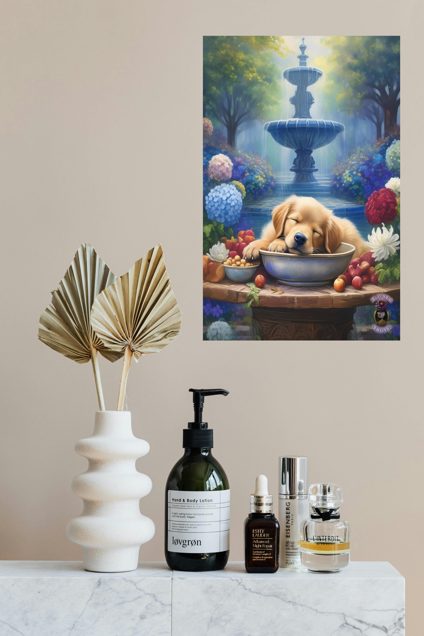 Golden Bliss: A Peaceful End to a Playful Day with Our Charming Golden Retriever Puppy