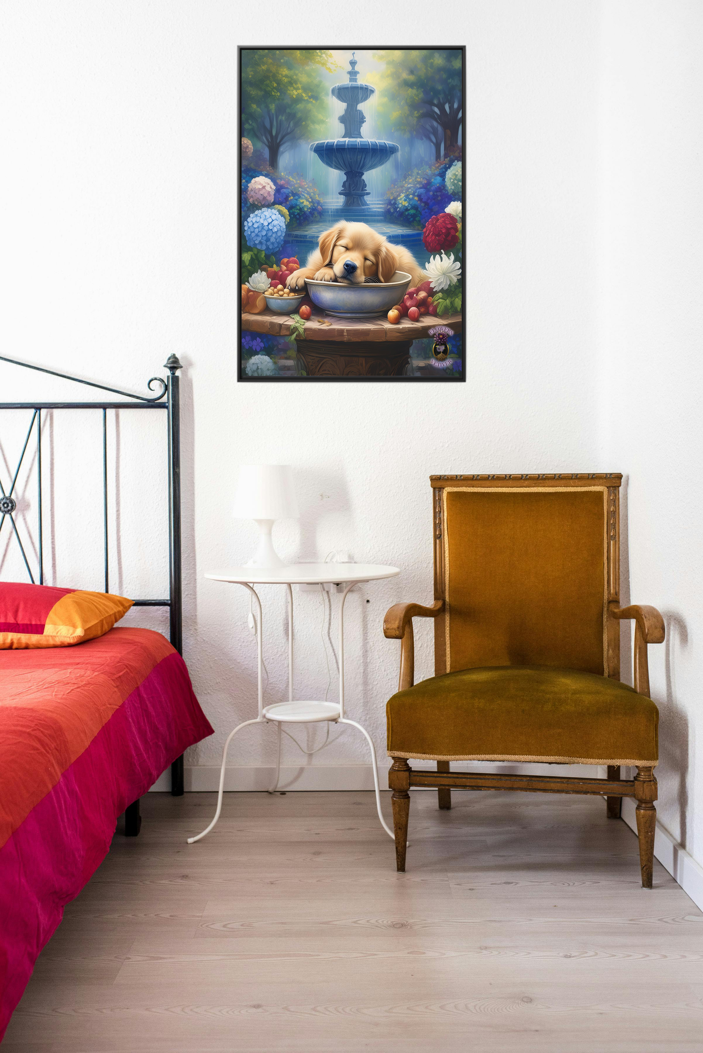 Golden Bliss: A Peaceful End to a Playful Day with Our Charming Golden Retriever Puppy