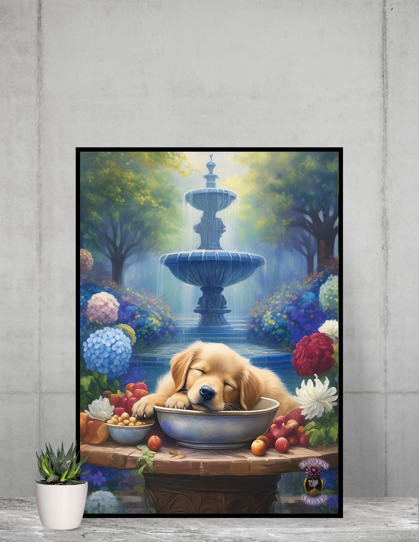 Golden Bliss: A Peaceful End to a Playful Day with Our Charming Golden Retriever Puppy