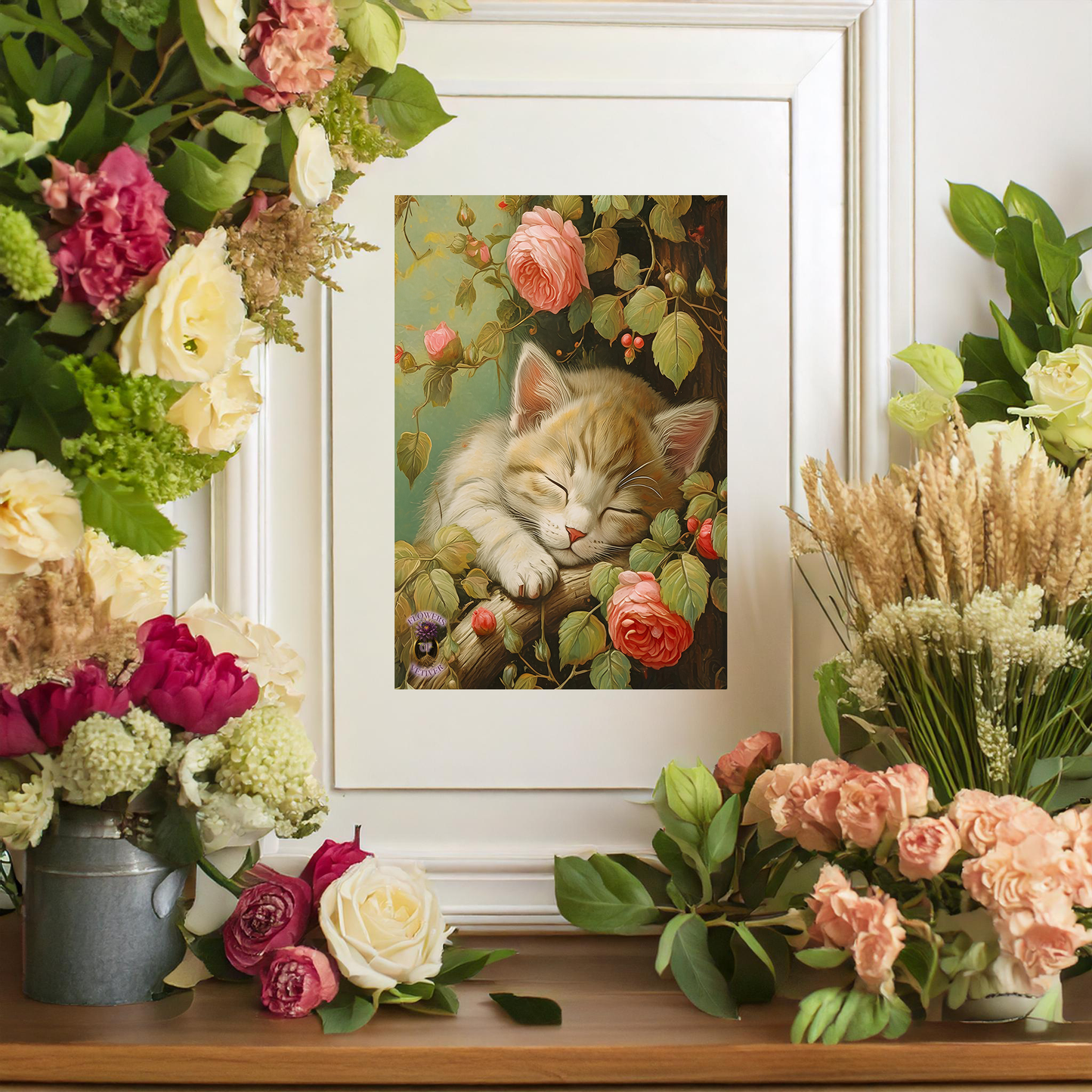Peony Kitty in a Tree 2