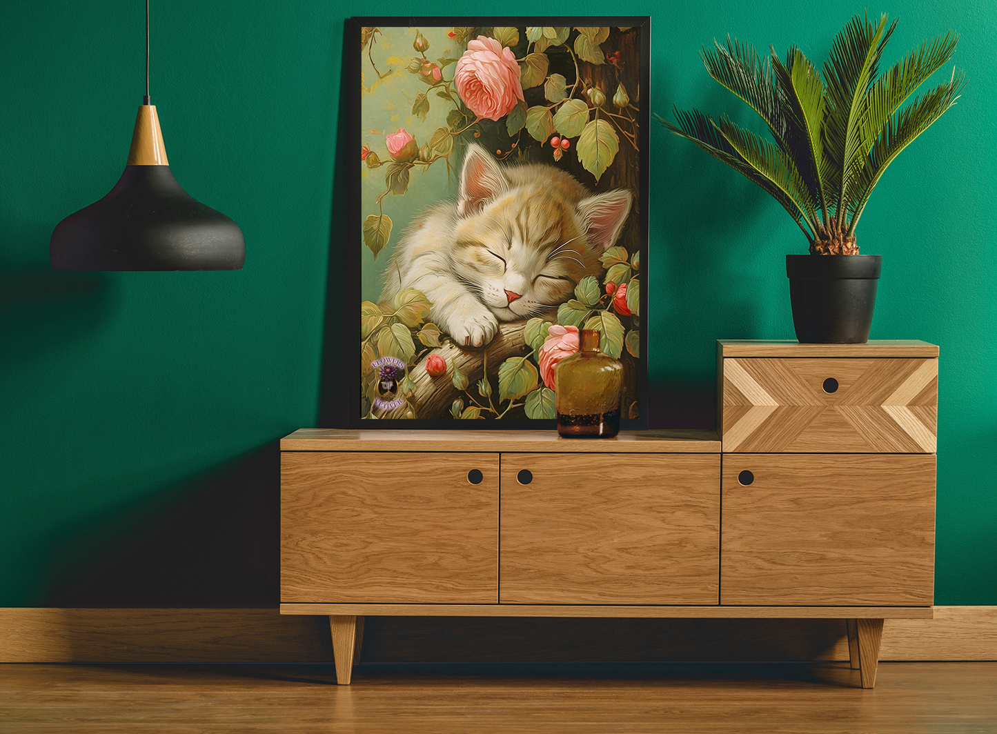 Peony Kitty in a Tree 2